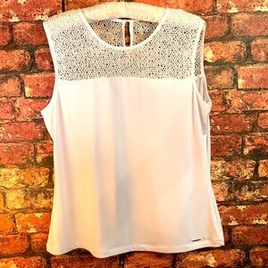 Calvin Klein size medium white Sleeveless top